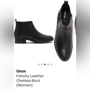 Geox Felicity Leather Chelsea Boot | Black | 40EU | Made in Italy